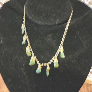 Vintage Jade‎ chip necklace